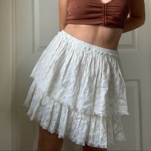 Vineyard Vines Lurex Dobby Flounce Skirt